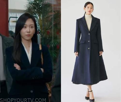 Why Her: Season 1 Oh Soo-Jae's Black A Line Coat | Shop Your TV