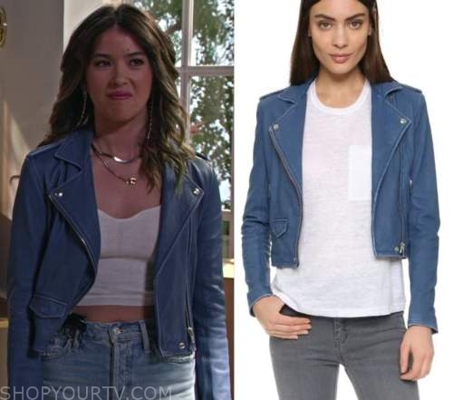 Maggie: Season 1 Episode 2 Louise's Blue Leather Jacket | Shop Your TV