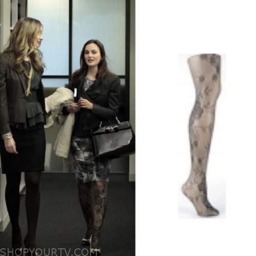 WornOnTV: Blairs black lace tights and dress on Gossip Girl