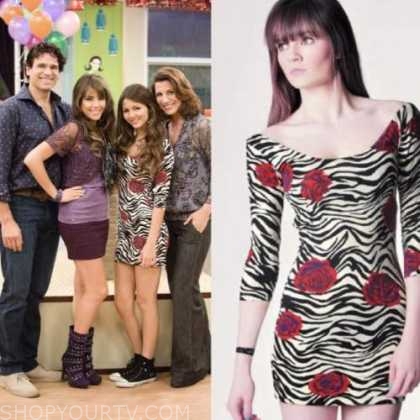 Victorious Season 1 Episode 4 Tori s Zebra print dress with roses