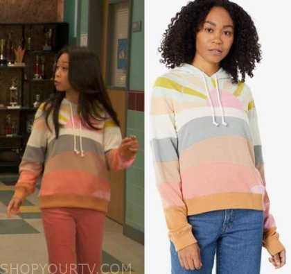 Ravens Home: Season 5 Episode 15 Ivy's Sunset Print Hoodie | Shop Your TV