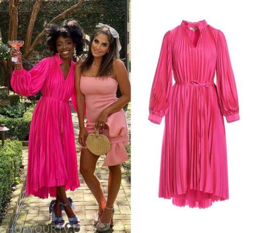 Southern Charm: Season 8 Episode 4/5 Venita's Pink Pleated Midi Dress