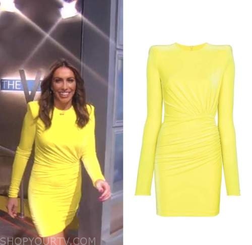 The View: August 2022 Alyssa Farah Griffin's Yellow Long Sleeve Ruched ...