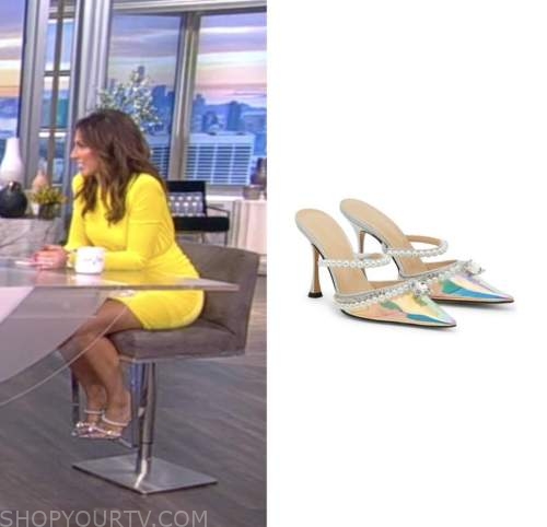 The View: August 2022 Alyssa Farah Griffin's Embellished PVC Mules ...