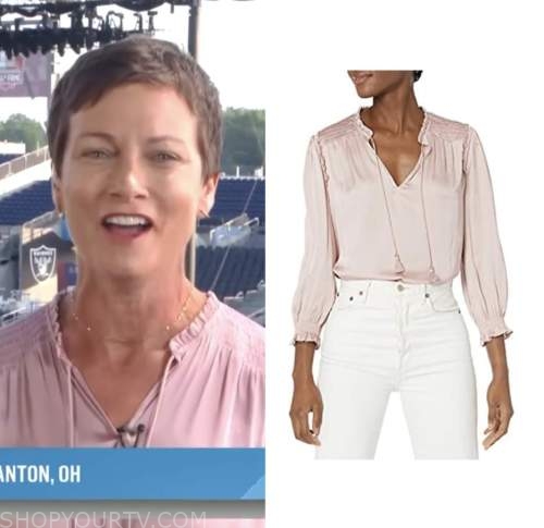 The Today Show: August 2022 Stephanie Gosk's Pink Smocked Blouse | Shop ...