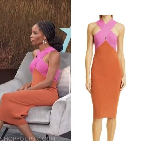 Access Hollywood: August 2022 Zuri Hall's Pink and Orange Knit Halter ...