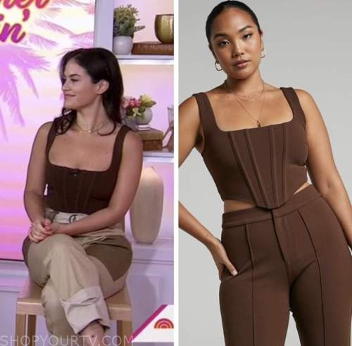 The Today Show: August 2022 Donna Farizan's Brown Corset Top | Fashion