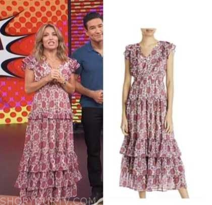 Access Hollywood: August 2022 Kit Hoover's Floral Ruffle Tiered Maxi ...