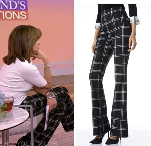 The Today Show: August 2022 Hoda Kotb's Black and White Check Pants ...