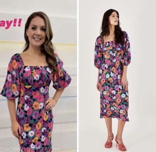 Good Morning Britain: August 2022 Laura Tobin's Floral Midi Dress ...