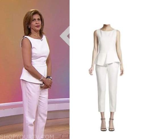 The Today Show: August 2022 Hoda Kotb's White Peplum Jumpsuit | Shop ...