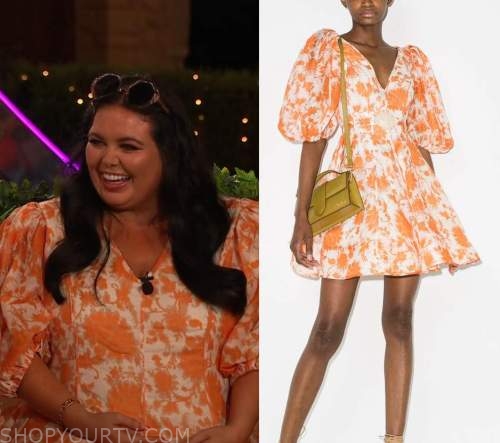 Love Island (UK): Season 8 Aftersun Scarlett's Orange Mini Dress | Shop ...