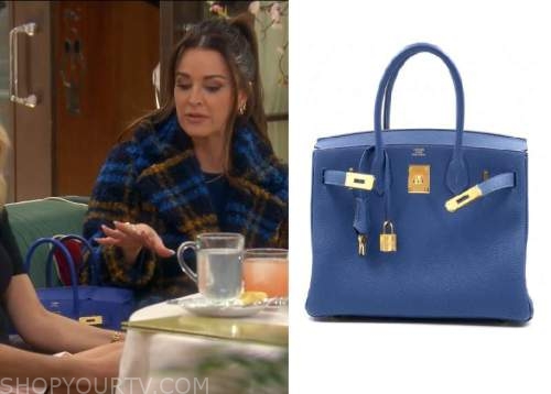 Bringing Home The Birkin: Kris Jenner Hermes Birkin Blue Roi