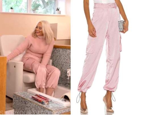 Roadies cargo pants in light pink - part of a set