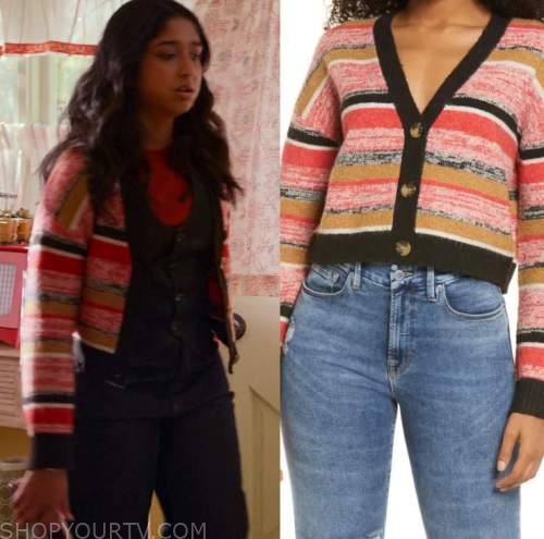 Never Have I Ever: Season 3 Episode 5 Devi's Striped Cardigan | Shop ...