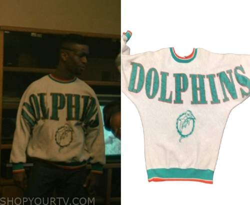 Power Book III Raising Kanan: Season 2 Episode 1 Vintage Miami Dolphins  Sweater