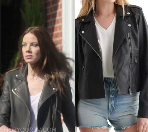 Gina Krischenheiter's Black Leather Jacket