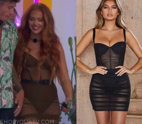 Love Island (USA): Season 4 Episode 28 Sydney's Sheer Brown Dress