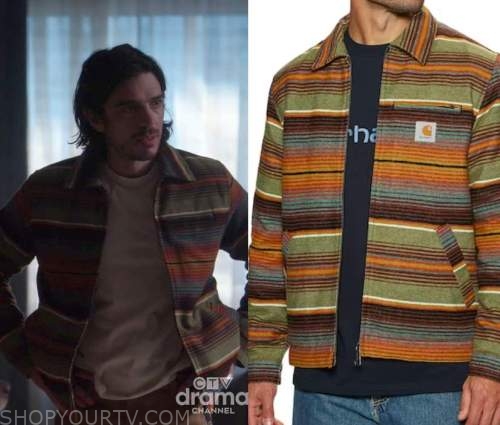 In The Dark: Season 4 Episode 11 Felix's Zip Striped Jacket | Shop Your TV