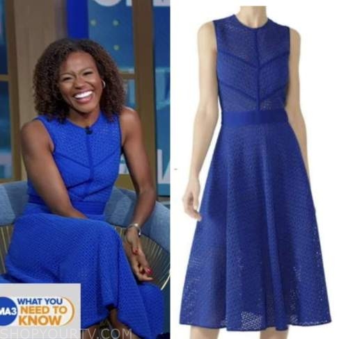 Good Morning America: September 2022 Janai Norman's Blue Cut Out Lace ...