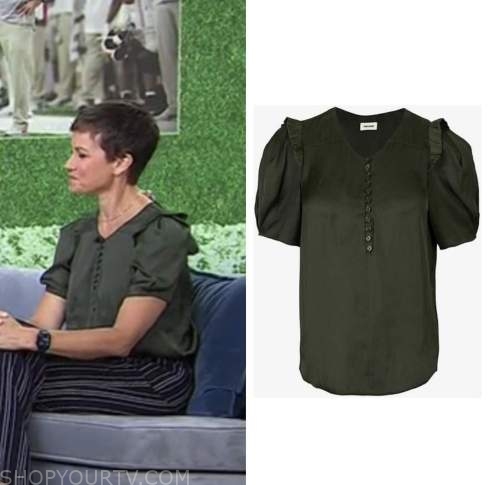 The Today Show: September 2022 Stephanie Gosk's Green Ruffle Top | Shop ...