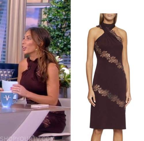 The View: September 2022 Alyssa Farah Griffin's Burgundy Lace Halter ...