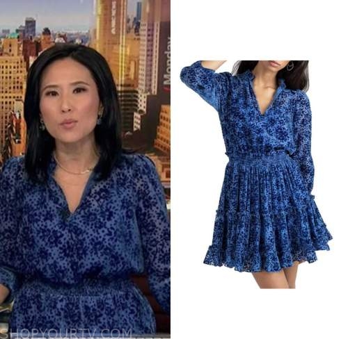 NBC News Daily: September 2022 Vicky Nguyen's Blue Floral Dress | Shop ...