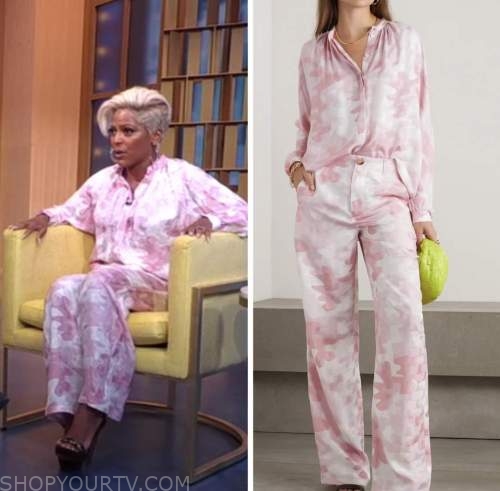 Good Morning America: September 2022 Tamron Hall's Pink Printed Blouse ...