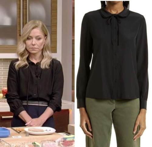 Live with Kelly and Ryan: September 2022 Kelly Ripa's Black Silk Tie ...