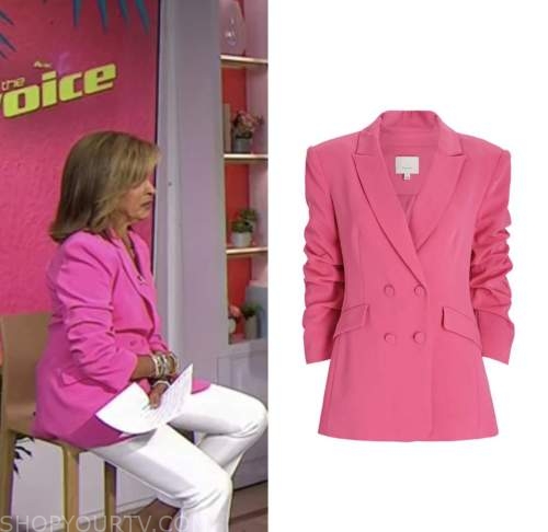 The Today Show: September 2022 Hoda Kotb's Hot Pink Double Breasted ...