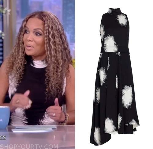 The View: September 2022 Sunny Hostin's Black and White Printed ...