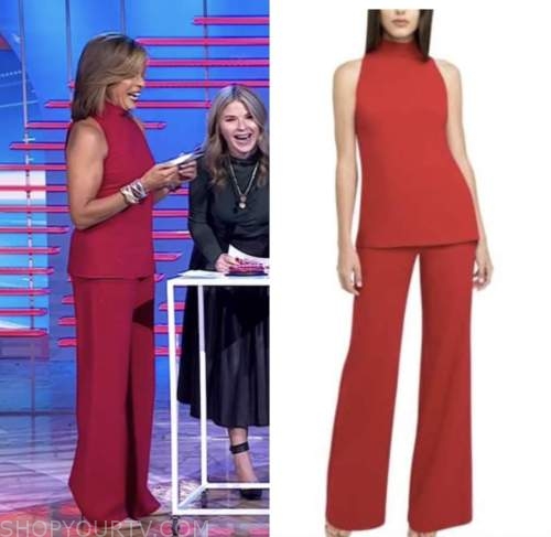 The Today Show: September 2022 Hoda Kotb's Red Two Piece Mock Neck ...