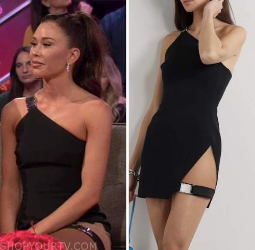 The Bachelorette Season 19 Episode 12 Finale Gabby Windeys Black One-Shoulder Mini Dress Fashion, Clothes, Outfits and Wardrobe on Shop Your TV