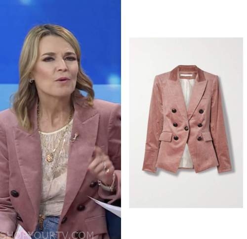 The Today Show: September 2022 Savannah Guthrie's Pink Corduroy Double ...