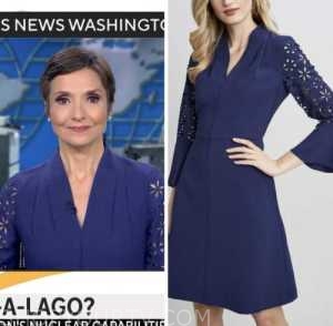 CBS Mornings: September 2022 Catherine Herridge's Blue Eyelet Sleeve ...