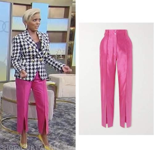 Tamron Hall Show: September 2022 Tamron Hall's Pink Satin Pants | Shop ...