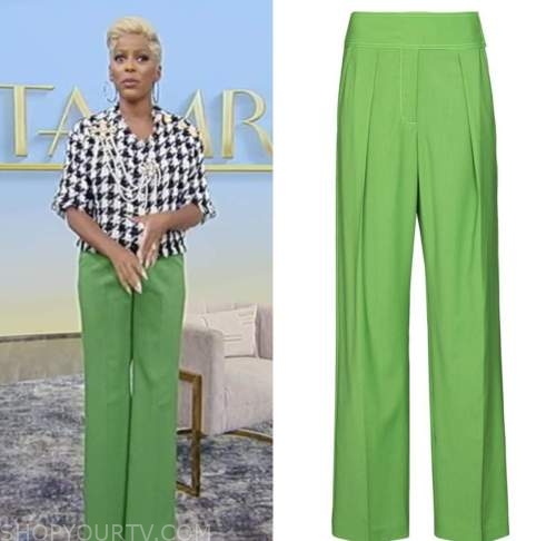 Tamron Hall Show: September 2022 Tamron Hall's Green Wide Leg Pants ...