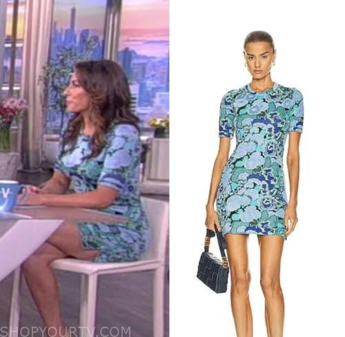 The View: September 2022 Alyssa Farah Griffin's Blue Knit Printed Mini ...