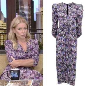 Live with Kelly and Ryan: September 2022 Kelly Ripa's Purple Floral ...