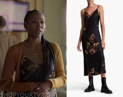 Reasonable Doubt: Season 1 Episode 2 Fallon's Black Floral Print Cami ...