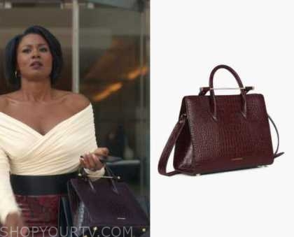 Strathberry The Strathberry Midi Tote worn by Jax Stewart (Emayatzy  Corinealdi) as seen in Reasonable Doubt (S01E01)