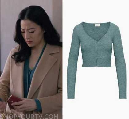 Partner Track: Season 1 Episode 9 Ingrid's Blue Cardigan | Shop Your TV