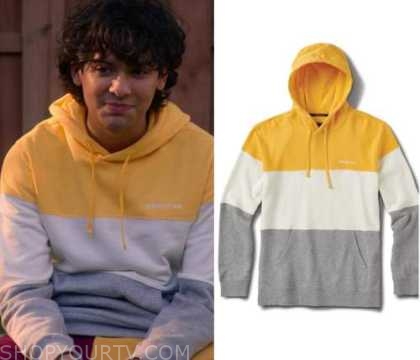 Cobra Kai Season 5 Episode 7 Miguel s Color Block Hoodie Shop