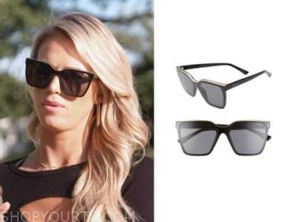 Southern Charm: Season 8 Episode 11 Olivia's Black Flat Top Sunglasses ...