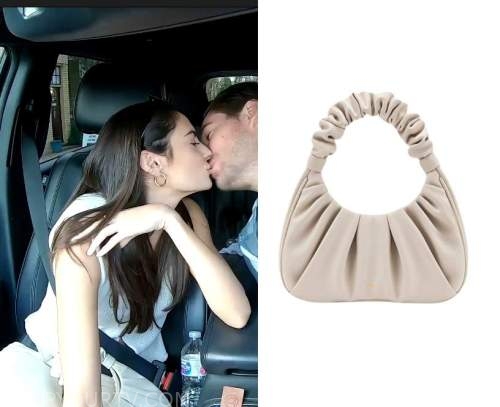 JW Pei Gabbi Ruched Hobo Handbag worn by Paige DeSorbo as seen in