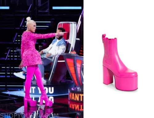 gwen stefani pink boots