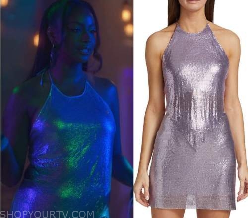 Grown Ish Season 5 Episode 7 Annikas Sequin Halter Top Shop Your Tv 6272