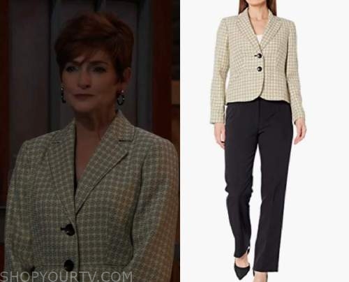 General Hospital: September 2022 Diane's Yellow Tweed Blazer | Shop Your TV