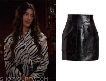 Bold and the Beautiful: September 2022 Steffy's Black Leather Mini ...