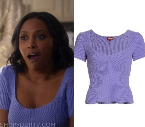 Monarch: Season 1 Episode 4 Purple Knit Tee | Shop Your TV